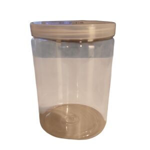 Ashland Clear Plastic Cork/Craft Storage Jar With Lid